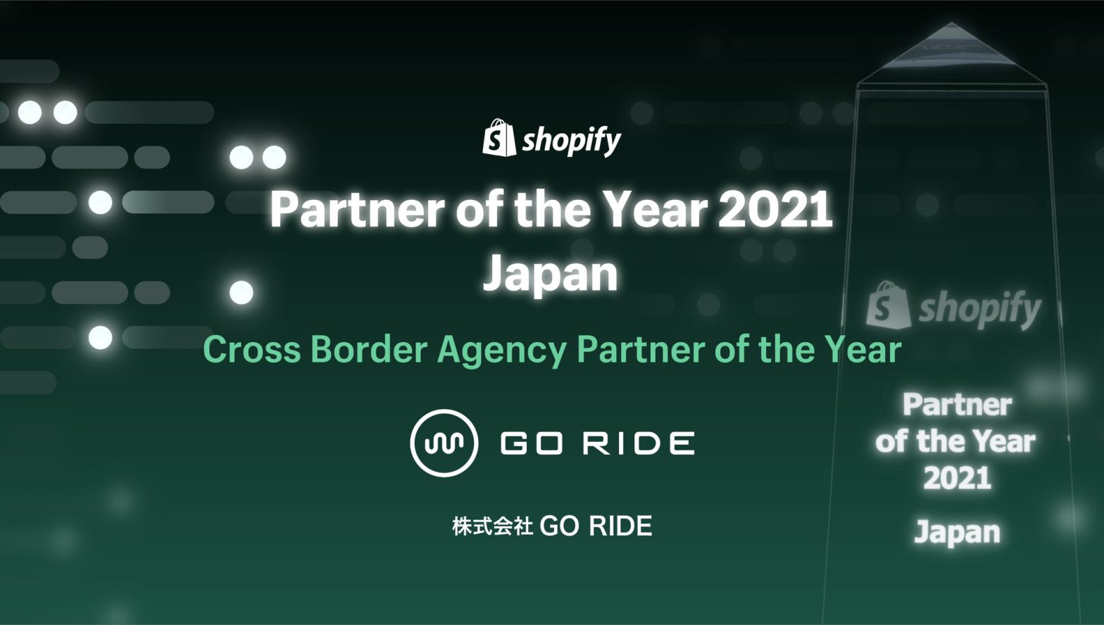 【Shopify Commerce Day】Shopify Cross Border Agency Partner of the Year 2021 を受賞いたしました。